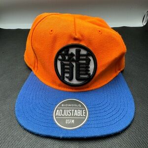 Official Dragon Ball Z Son Goku Snapback Hat Cap unisex Orange/Blue